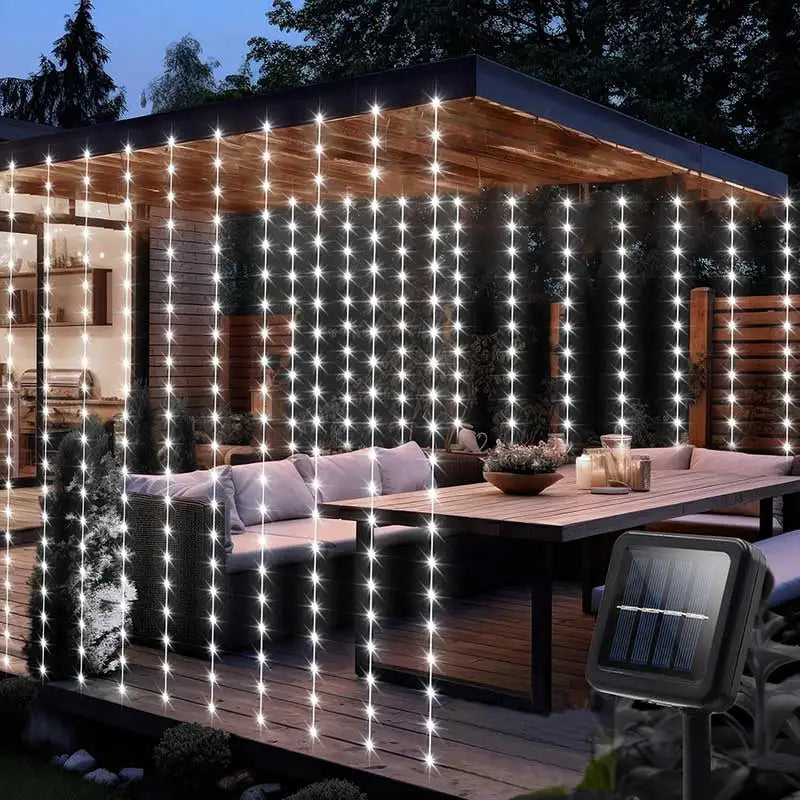 Solar Curtain String Lights, photo 9