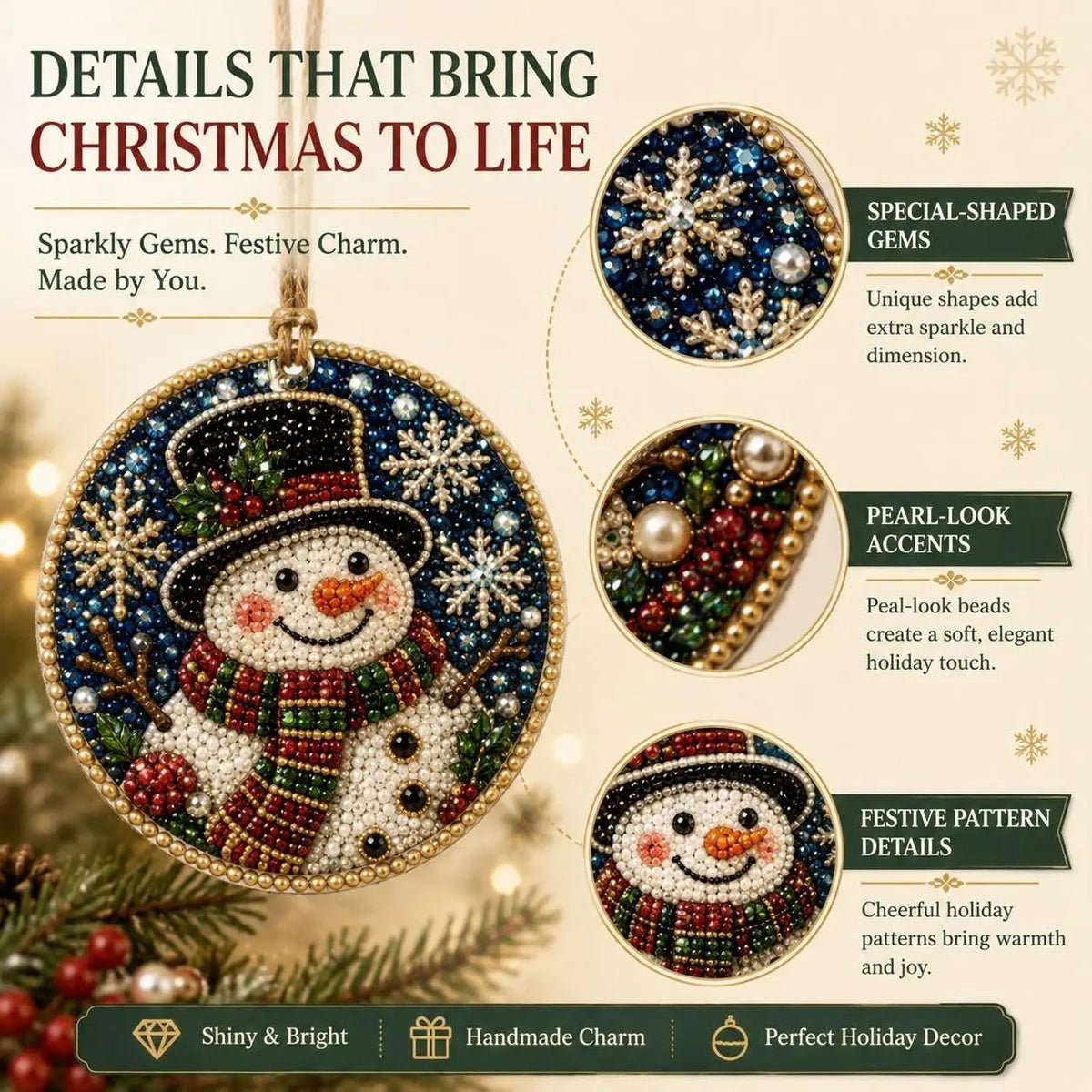 Pearl Art Christmas Ornament Kit, photo 5